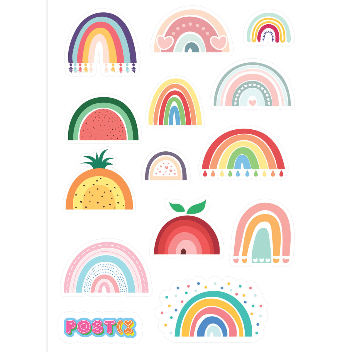 Rainbow Elements Transparent Stickers – Sticker Planet